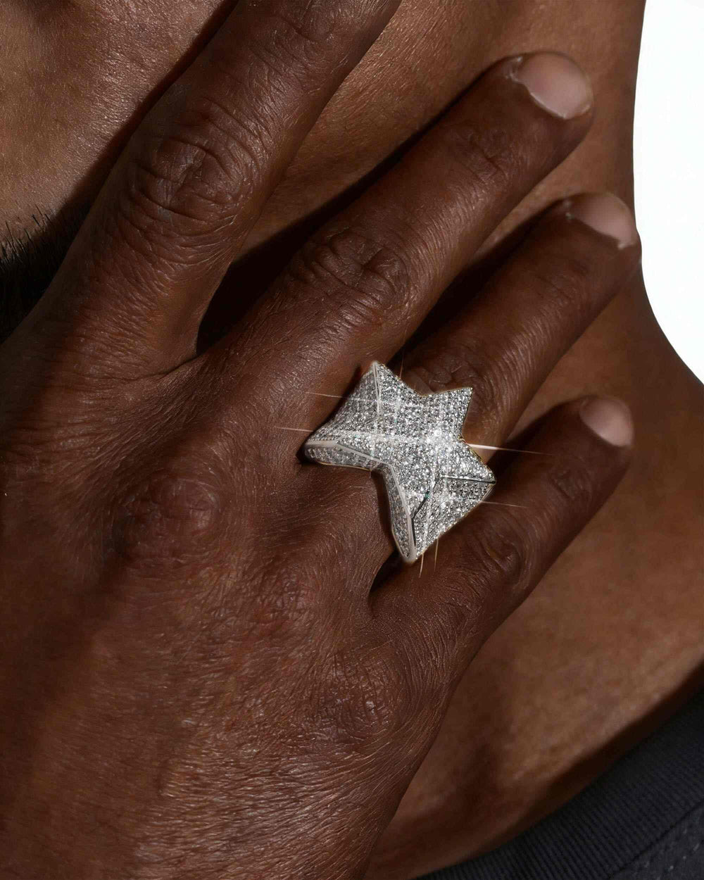 vvs star ring 14k gold icecartel model