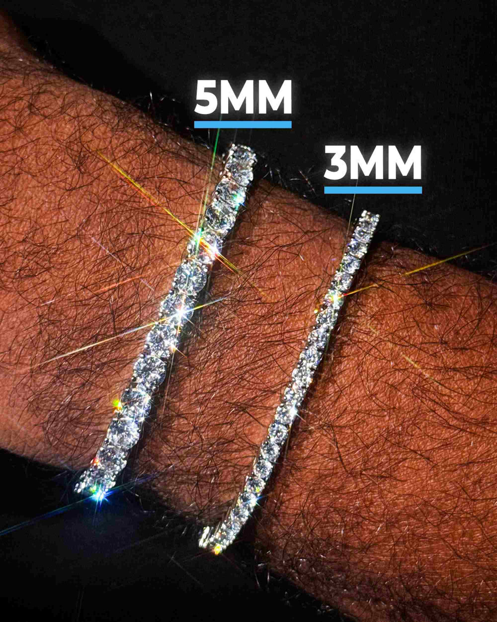 VVS Tennis Bracelet 14K Gold (ALL SIZES) - White Gold 3MM