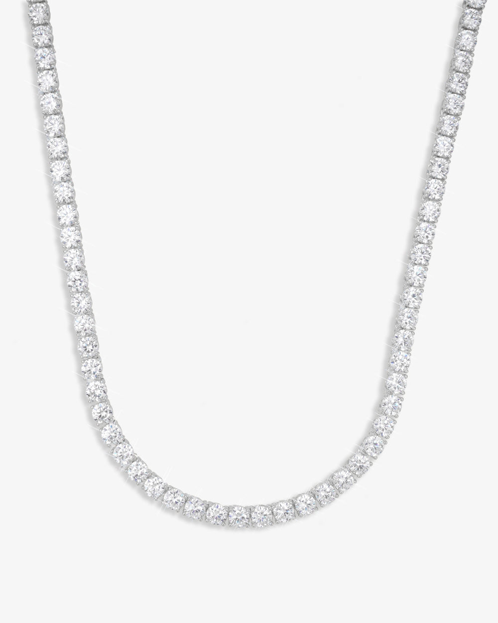 VVS Tennis Chain 14K Gold (ALL SIZES) - White Gold 5MM