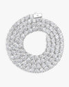VVS Tennis Chain 14K Gold (ALL SIZES) - White Gold 5MM