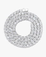 VVS Tennis Chain 14K Gold (ALL SIZES) - White Gold 5MM