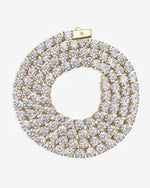VVS Tennis Chain 14K Gold (ALL SIZES) - Yellow Gold 5MM