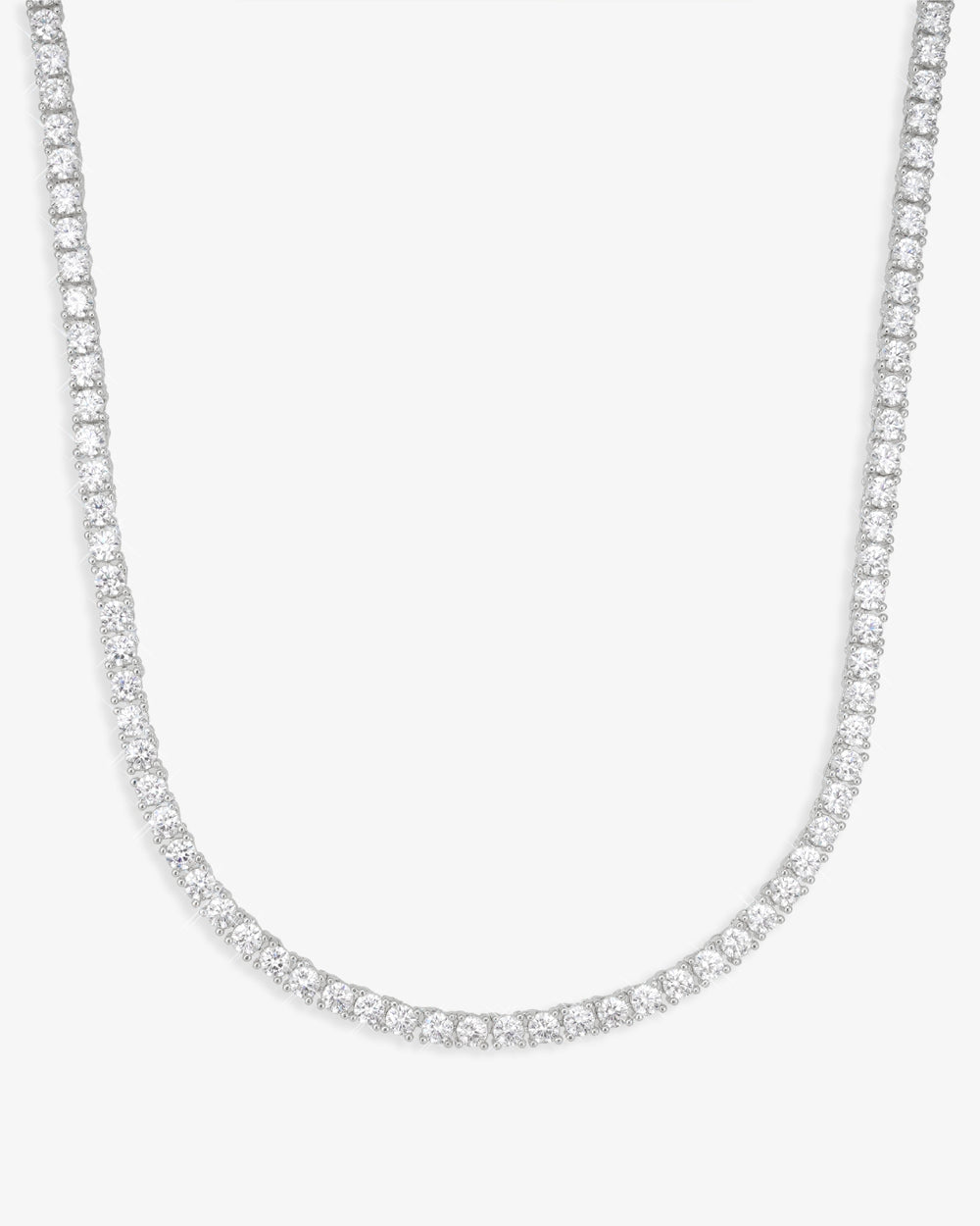 VVS Tennis Chain 14K Gold (ALL SIZES) - White Gold 3MM