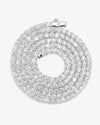 VVS Tennis Chain 14K Gold (ALL SIZES) - White Gold 3MM