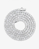 VVS Tennis Chain 14K Gold (ALL SIZES) - White Gold 3MM