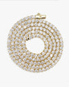VVS Tennis Chain 14K Gold (ALL SIZES) - Yellow Gold 3MM