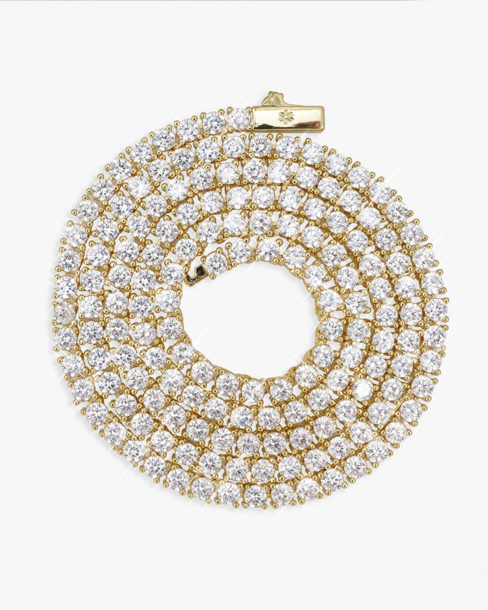 VVS Tennis Chain 14K Gold (ALL SIZES) - Yellow Gold 3MM