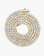 VVS Tennis Chain 14K Gold (ALL SIZES) - Yellow Gold 3MM
