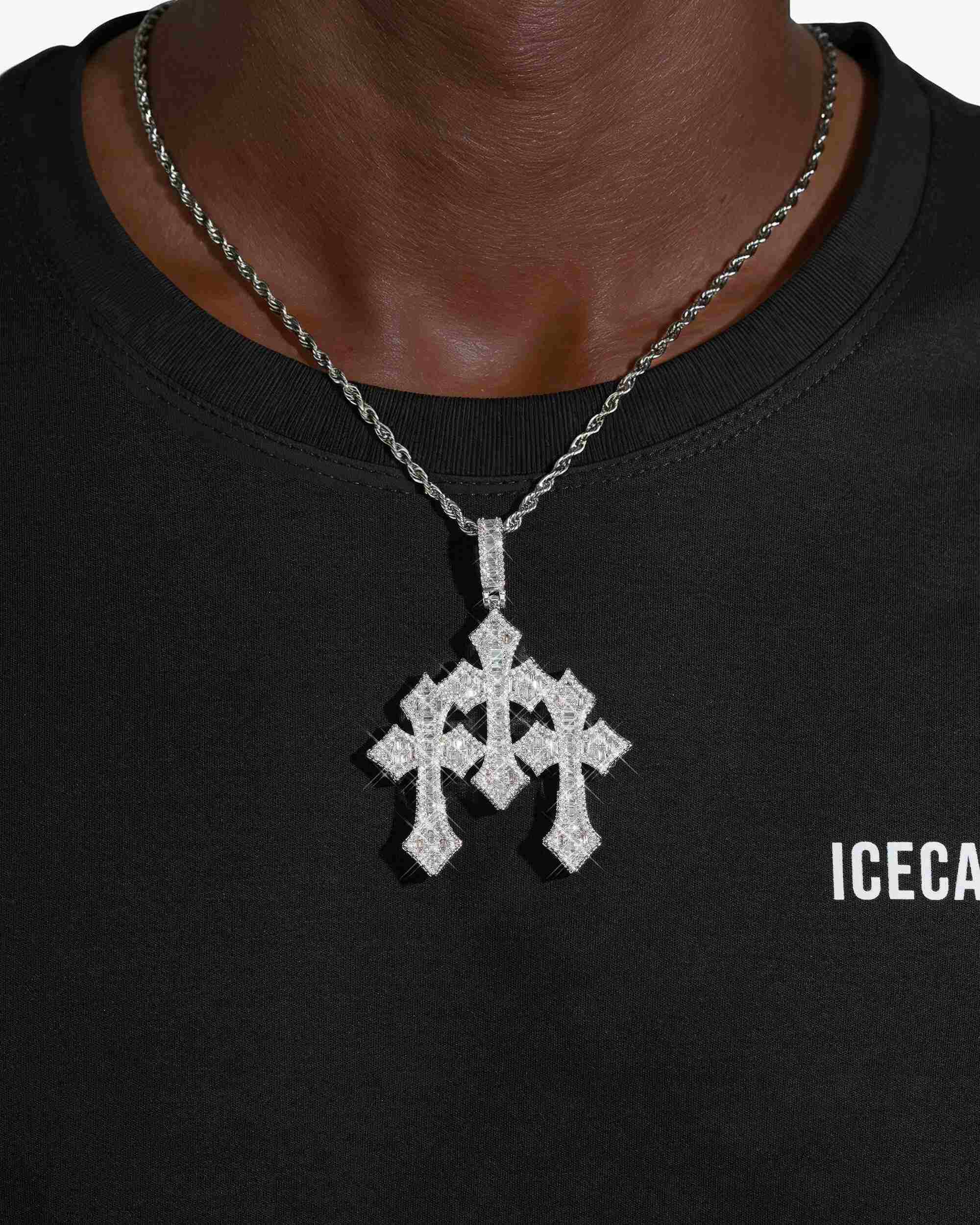 VVS Triple Cross Pendant 14K Gold - IceCartel™