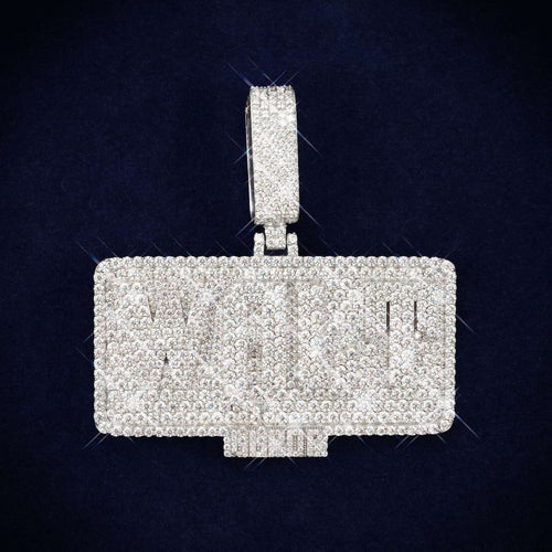walt custom moissanite name pendant 14k gold ICECARTEL main