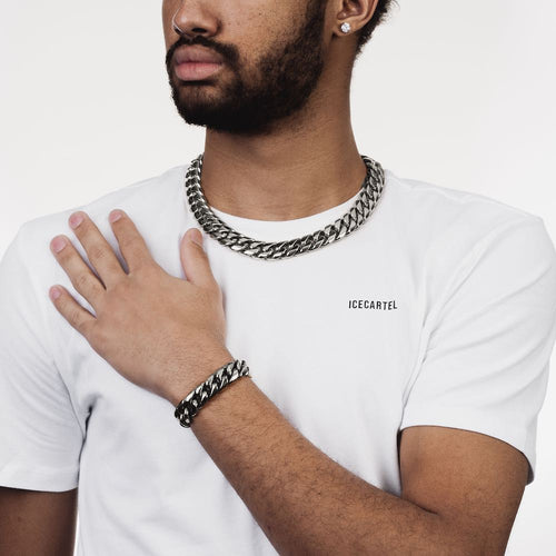 white gold cuban link chain 18mm