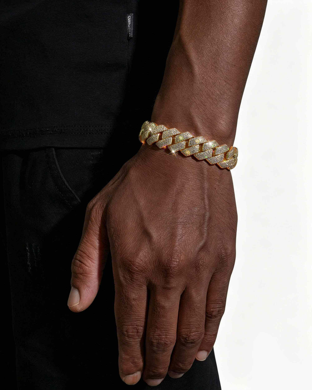 Iced Out VVS Cuban Link Bracelet 14K Gold (ALL SIZES)
