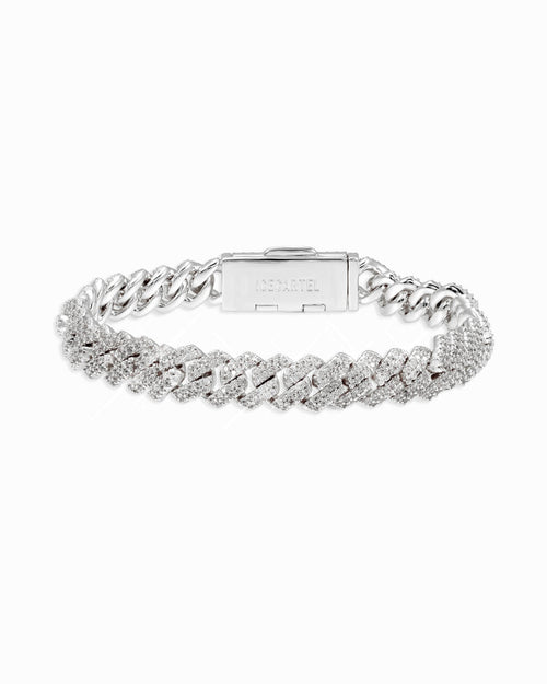 white gold vvs cuban link bracelet all sizes new 8mm main