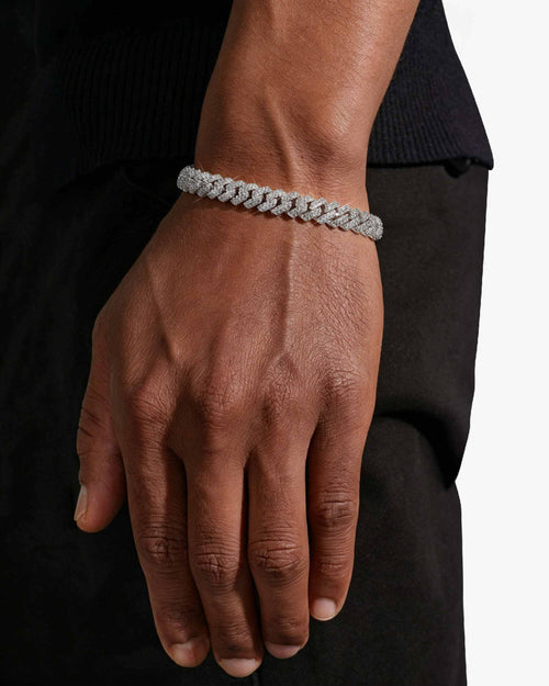 white gold vvs cuban link bracelet all sizes new 8mm model