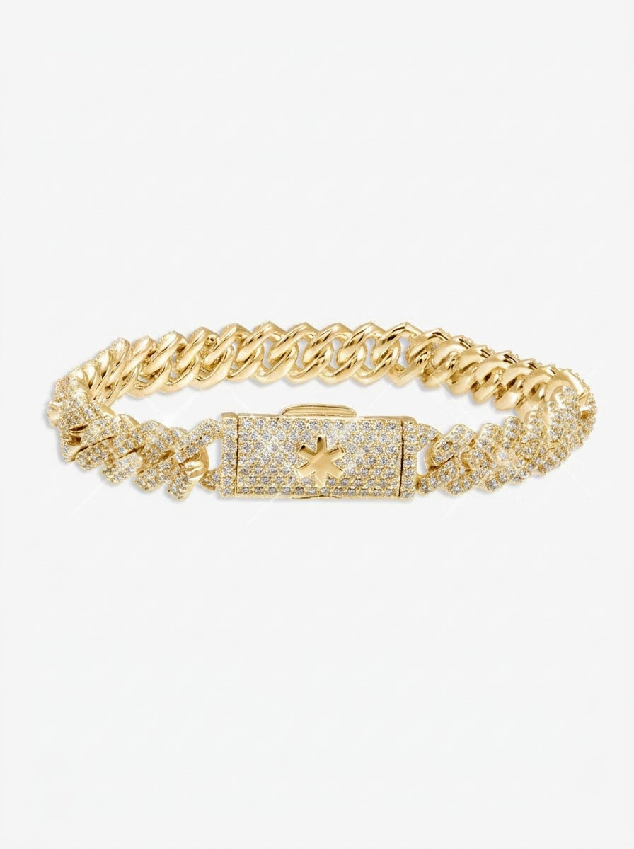 VVS Cuban Link Bracelet 14K Gold (ALL SIZES)