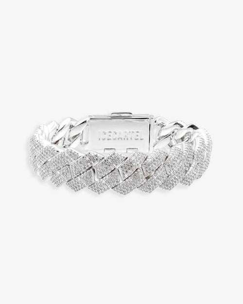 white gold vvs cuban link bracelet all sizes newest 15mm main px