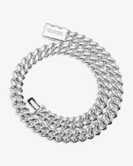VVS Cuban Link Chain 14K Gold (ALL SIZES) - White Gold 15MM