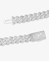 VVS Cuban Link Chain 14K Gold (ALL SIZES) - White Gold 15MM
