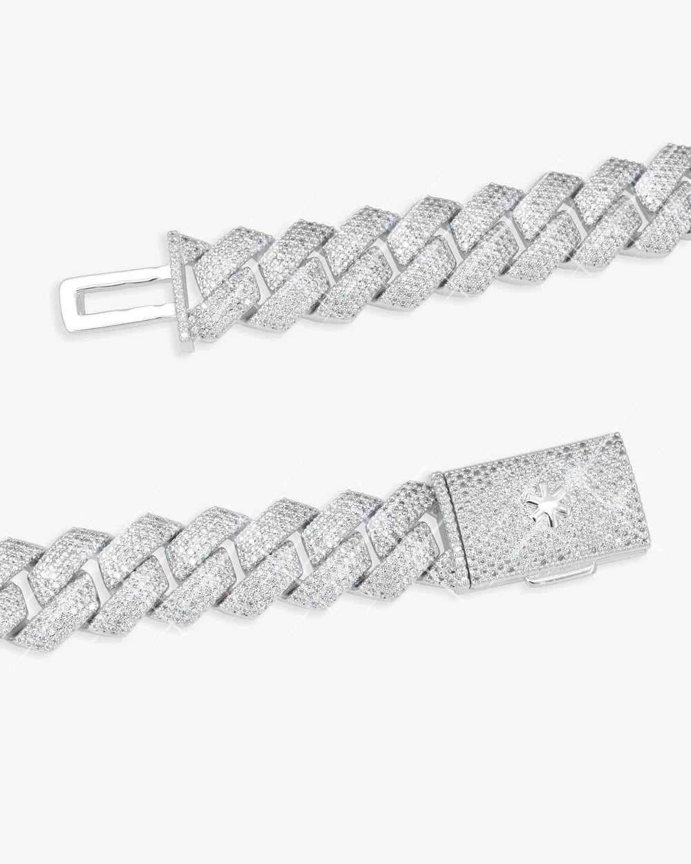 VVS Cuban Link Chain 14K Gold (ALL SIZES) - White Gold 15MM