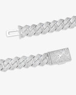 VVS Cuban Link Chain 14K Gold (ALL SIZES) - White Gold 15MM