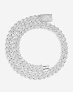 VVS Cuban Link Chain 14K Gold (ALL SIZES) - White Gold 15MM