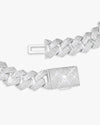 VVS Cuban Link Chain 14K Gold (ALL SIZES) - White Gold 20MM