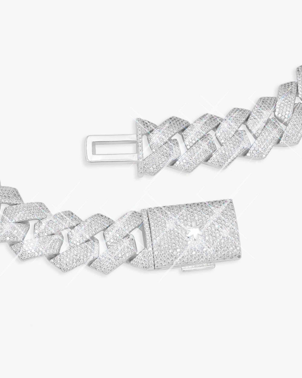 VVS Cuban Link Chain 14K Gold (ALL SIZES) - White Gold 20MM