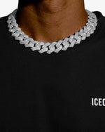 VVS Cuban Link Chain 14K Gold (ALL SIZES) - White Gold 20MM