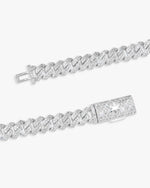VVS Cuban Link Chain 14K Gold (ALL SIZES) - White Gold 8MM