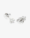 VVS Stud Earrings 14K Gold (ALL SIZES) - White Gold 3MM