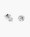 VVS Stud Earrings 14K Gold (ALL SIZES) - White Gold 3MM
