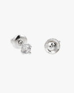 VVS Stud Earrings 14K Gold (ALL SIZES) - White Gold 3MM