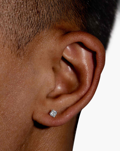 white gold vvs stud earrings 3mm white model