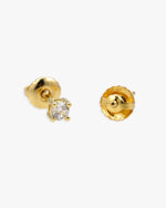 VVS Stud Earrings 14K Gold (ALL SIZES) - Yellow Gold 3MM