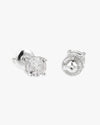 VVS Stud Earrings 14K Gold (ALL SIZES) - White Gold 5MM