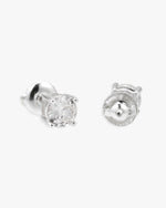VVS Stud Earrings 14K Gold (ALL SIZES) - White Gold 5MM