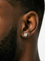 VVS Stud Earrings 14K Gold (ALL SIZES) - White Gold 5MM