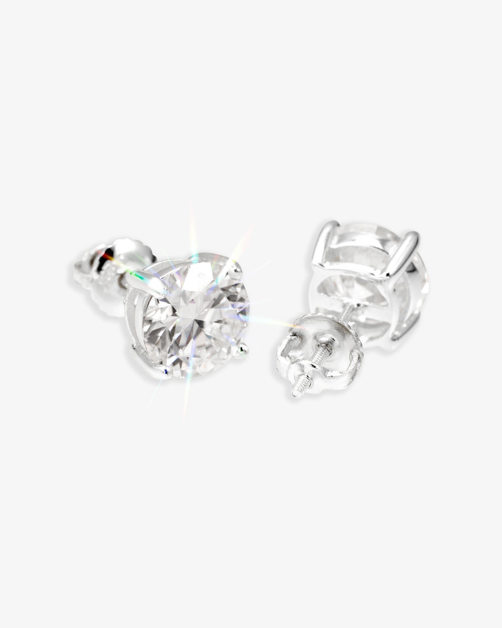 VVS Stud Earrings 14K Gold (ALL SIZES) - 