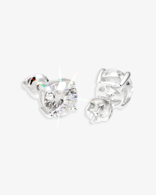 white gold vvs stud earrings 8mm white main new