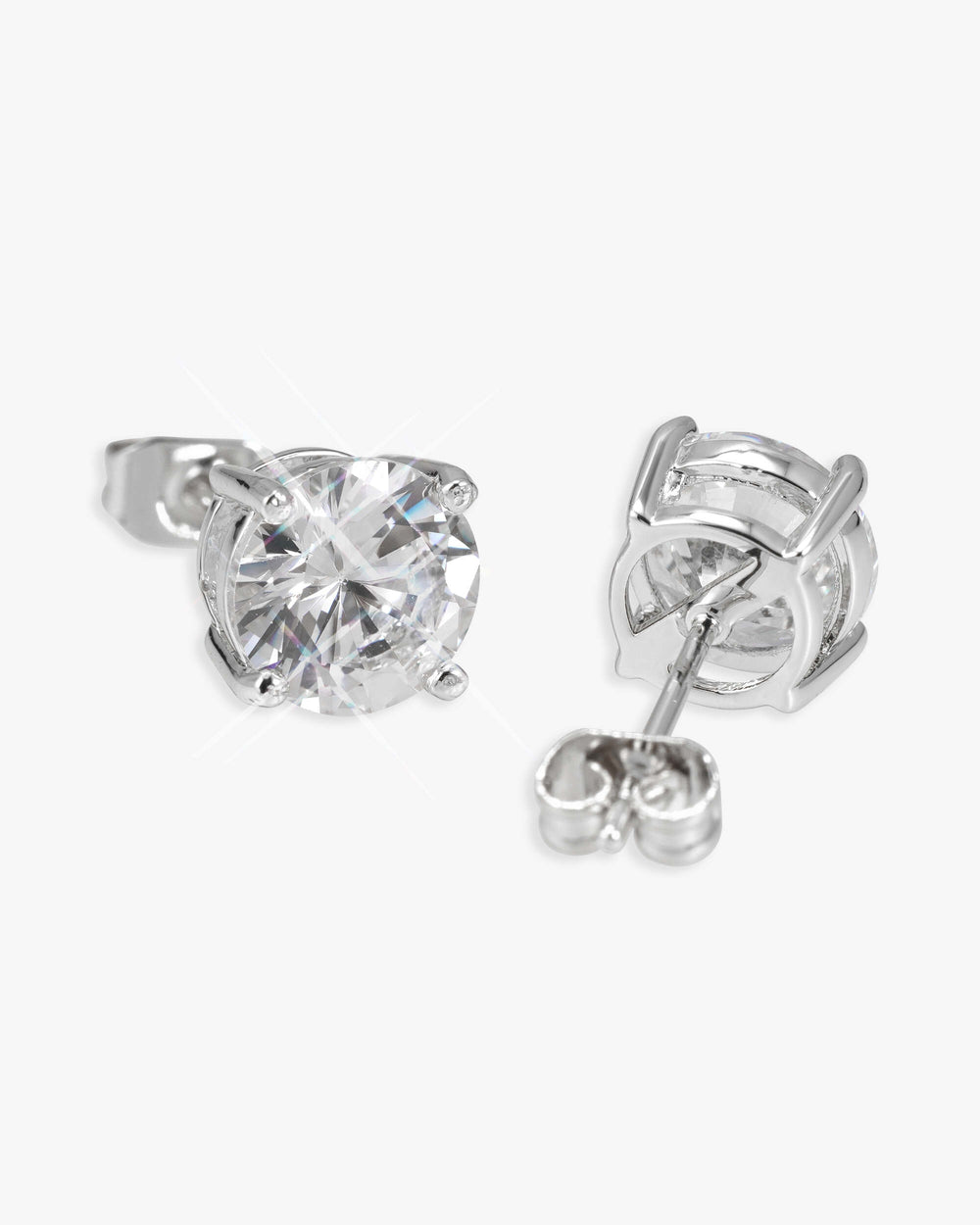 VVS Stud Earrings 14K Gold (ALL SIZES) - 