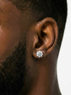 VVS Stud Earrings 14K Gold (ALL SIZES) - 