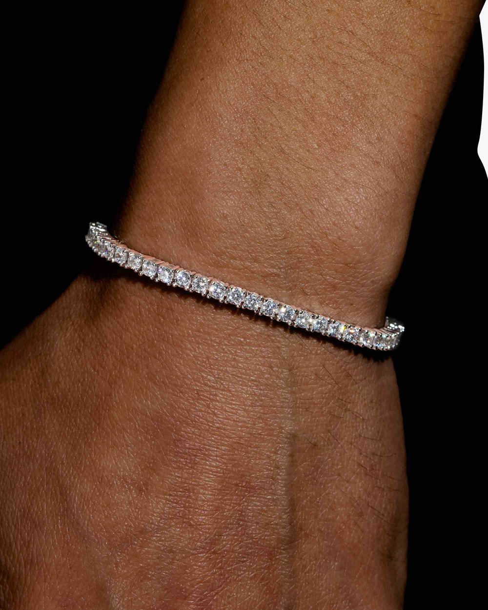 VVS Tennis Bracelet 14K Gold (ALL SIZES) - White Gold 3MM