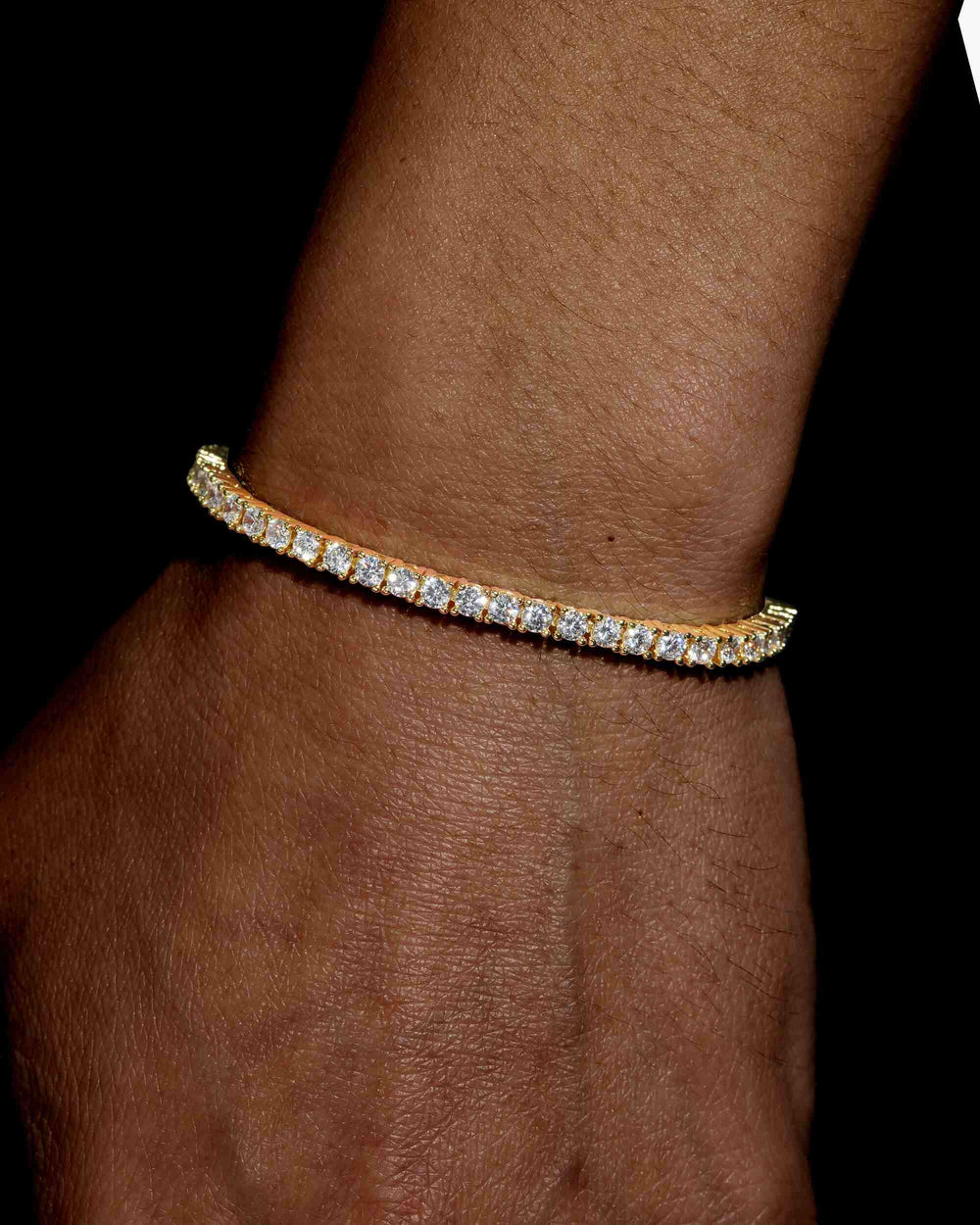 VVS Tennis Bracelet 14K Gold (ALL SIZES) - Yellow Gold 3MM