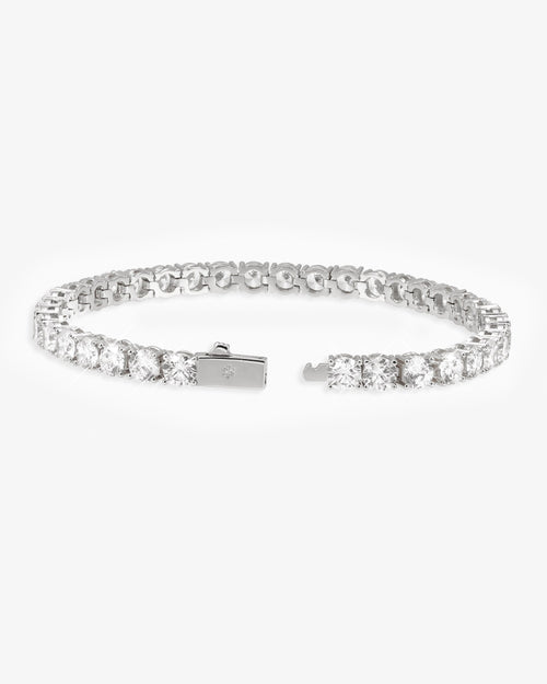 white gold vvs tennis bracelet all sizes original 5mm lock new