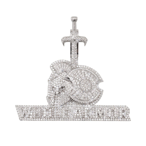 whole armor custom logo moissanite pendant 14k gold ICECARTEL