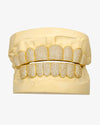 Custom Moissanite Diamond Grillz 14K Yellow Gold - 