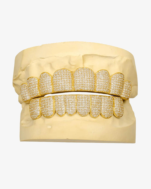 yellow gold custom grillz 14k gold hand straight icecartel px front