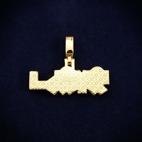 yl custom name moissanite pendant 14k gold ICECARTEL back
