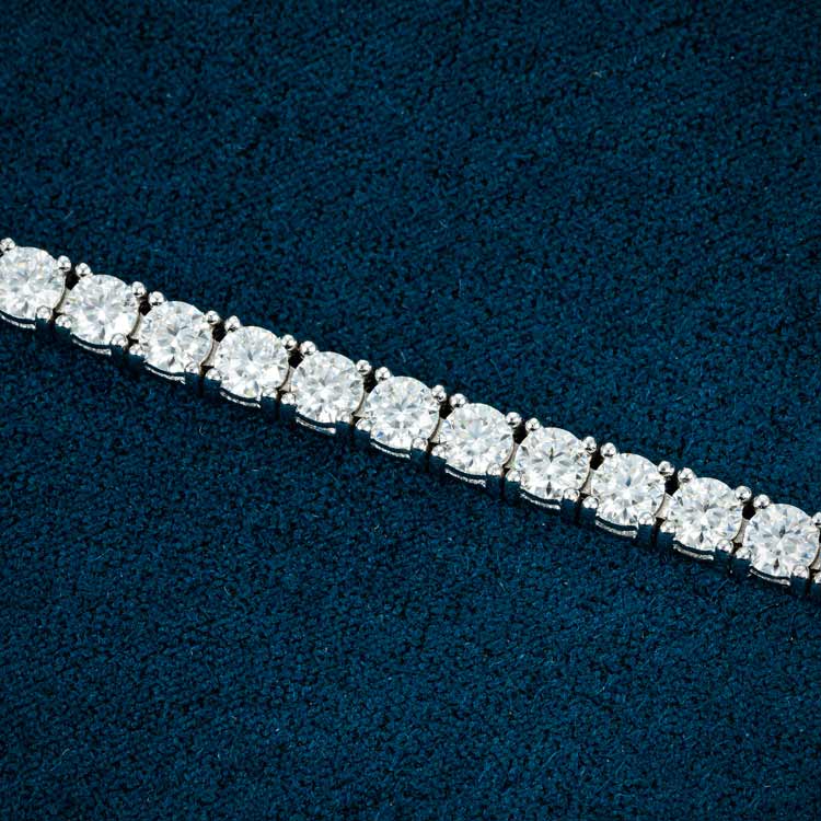 3mm moissanite tennis bracelet mens silver iced out hip hop thin diamond