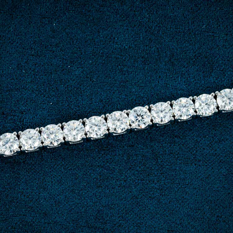 4mm moissanite diamond tennis bracelet for men white gold thin diamonds